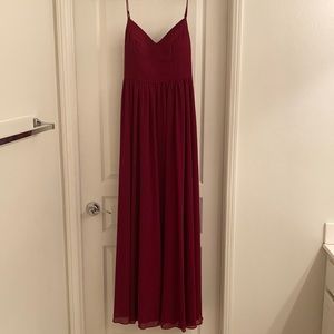 Brand new long burgundy dress